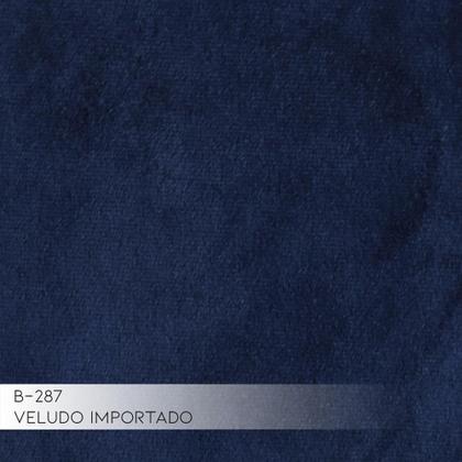 Sofá 3 Lugares com Chaise Esquerdo Base de Madeira Euro 245 cm Veludo Azul - Gran Belo Imagem de Sofá 3 Lugares com Chaise Esquerdo Base de Madeira Euro 245 cm Veludo Azul - Gran Belo