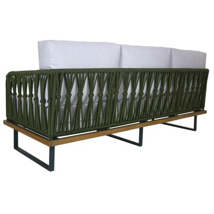 Imagem de Sofá 3 Lugares Egito em Corda Naútica e Alumínio Área Externa e Interna