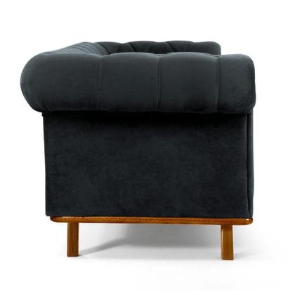 Imagem de Sofá 3 Lugares Império 180 Cm Veludo Cinza C-317