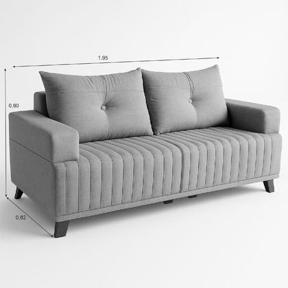 Imagem de Sofá 3 Lugares Leona em Linho Bom Pastor