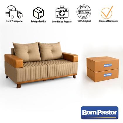 Imagem de Sofá 3 Lugares Leona em Linho Bom Pastor
