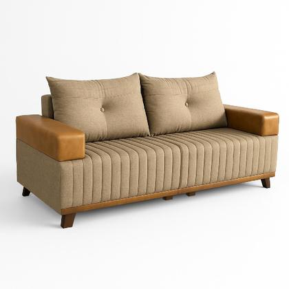 Imagem de Sofá 3 Lugares Leona em Linho Bom Pastor