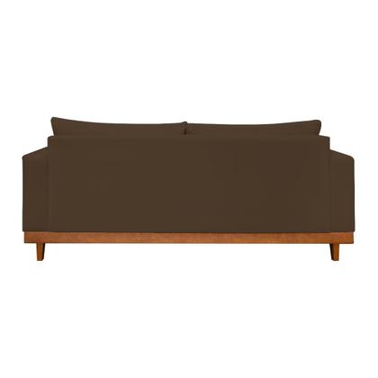 Imagem de Sofá 3 Lugares Living Com Base Madeira Suede Balaqui Decor