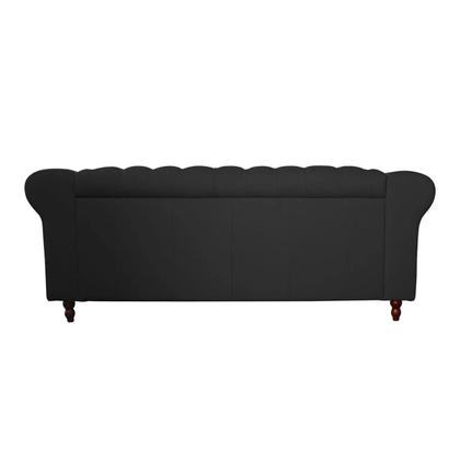 Imagem de Sofá 3 Lugares Maggiore 240cm Couro Preto G58 Gran Belo