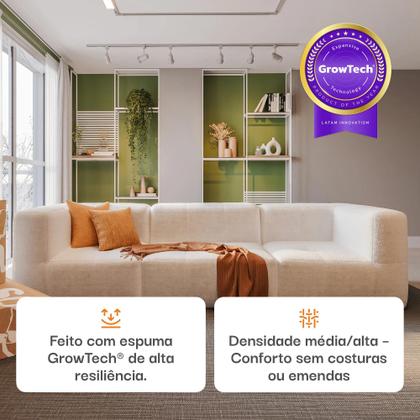 Imagem de Sofá 3 lugares Modular  Sofá na Caixa em Boucle com 3 Módulos 2,58m