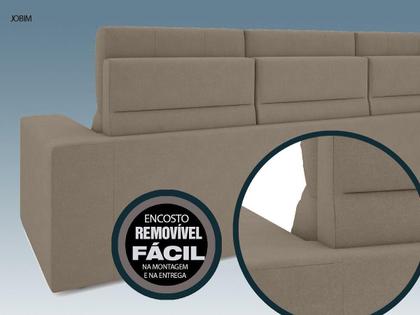 Imagem de Sofá 3 Lugares Net Jobim Assento Retrátil e Reclinável Capuccino 2,05m (L)