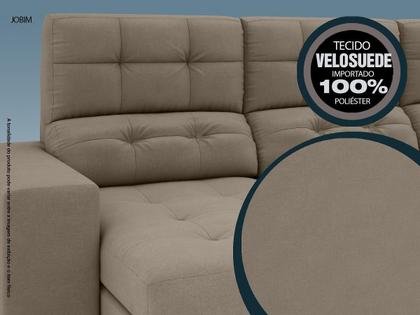 Imagem de Sofá 3 Lugares Net Jobim Assento Retrátil e Reclinável Capuccino 2,05m (L)