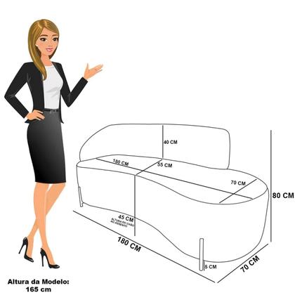 Imagem de Sofá 3 Lugares Orgânico 180cm Pé Dourado Morgan Suede Bege