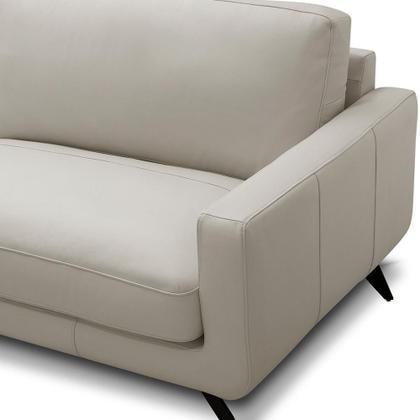 Imagem de Sofá 3 Lugares Para Sala De Estar Living Industrial 210cm Trento L06 Couro Off White - Lyam Decor