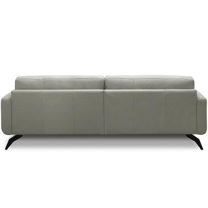 Imagem de Sofá 3 Lugares Para Sala De Estar Living Industrial 210cm Trento L06 Couro Pérola - Lyam Decor