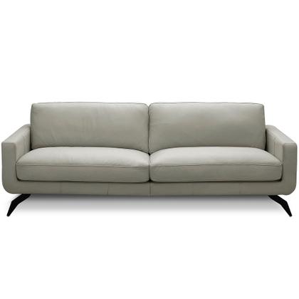 Imagem de Sofá 3 Lugares Para Sala de Estar Living Industrial 210cm Trento L06 Couro Pérola - Lyam Decor