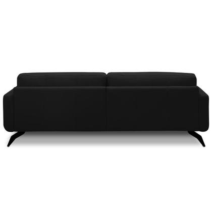 Imagem de Sofá 3 Lugares Para Sala de Estar Living Industrial 210cm Trento L06 Couro Preto - Lyam Decor