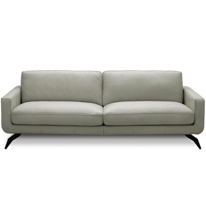 Imagem de Sofá 3 Lugares Para Sala de Estar Living Industrial 240cm Trento L06 Couro Pérola - Lyam Decor