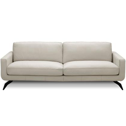 Imagem de Sofá 3 Lugares Para Sala de Estar Living Industrial 270cm Trento L06 Couro Off White - Lyam Decor