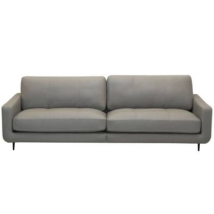 Imagem de Sofá 3 Lugares Para Sala Living Industrial 210cm Ávila L06 Couro Cinza Claro - Lyam Decor
