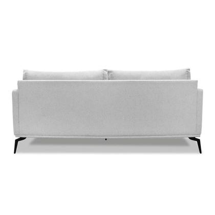 Imagem de Sofá 3 Lugares Pé De Ferro Preto Rafaela 200 Cm Linho S04 - D'rossi Cor Grigio