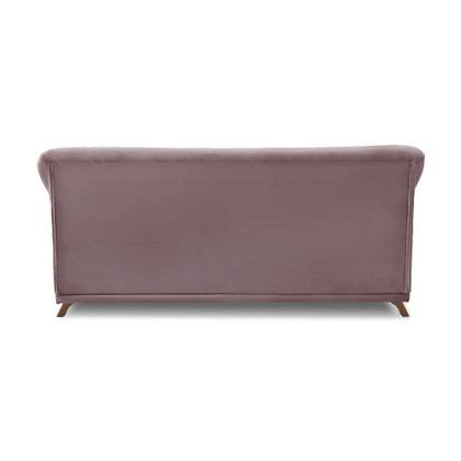 Imagem de Sofá 3 Lugares Pé de Madeira Julieta 220 cm Veludo Lilás S04 - D'Rossi