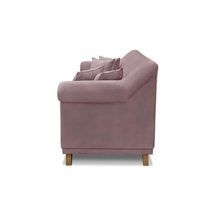 Imagem de Sofá 3 Lugares Pé de Madeira Julieta 220 cm Veludo Lilás S04 - D'Rossi