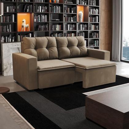 Sofá 3 Lugares Retrátil Amsterdã I Suede Bege 180 cm - Mobly Imagem de Sofá 3 Lugares Retrátil Amsterdã I Suede Bege 180 cm