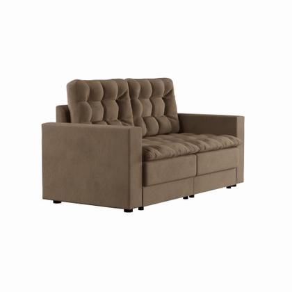 Sofá 3 Lugares Retrátil Berlim Suede Bege - Mobly Imagem de Sofá 3 Lugares Retrátil Berlim Suede Bege