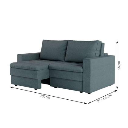 Sofá 3 Lugares Retrátil Berna Linho Cinza 180 cm - Mobly Imagem de Sofá 3 Lugares Retrátil Berna Linho Cinza 180 cm