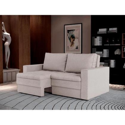 Imagem de Sofá 3 Lugares Retrátil Berna Linho Cru 180 cm