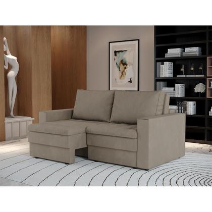 Sofá 3 Lugares Retrátil Berna Suede Bege 180 cm - Mobly Imagem de Sofá 3 Lugares Retrátil Berna Suede Bege 180 cm
