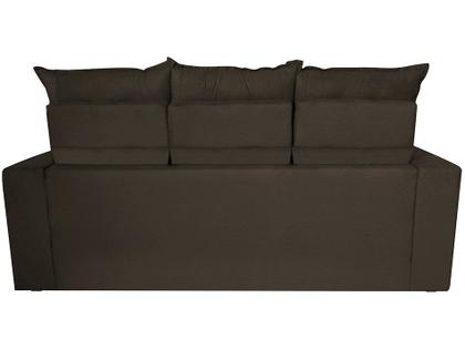 Imagem de Sofá 3 Lugares Retrátil e Reclinável 2,00m Cama inBox Smal com bordado pantográfico Suede Café
