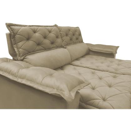 Sofá 3 Lugares Retrátil e Reclinável Cama inBox Compact 1,80m Velusoft Bege Imagem de Sofá 3 Lugares Retrátil e Reclinável Cama inBox Compact 1,80m Velusoft Bege