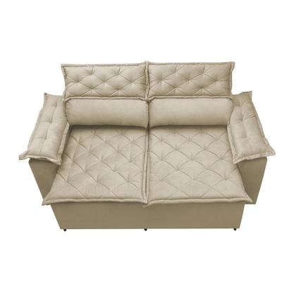 Sofá 3 Lugares Retrátil e Reclinável Cama inBox Compact 1,80m Velusoft Bege Imagem de Sofá 3 Lugares Retrátil e Reclinável Cama inBox Compact 1,80m Velusoft Bege