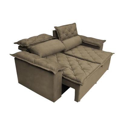 Sofá 3 Lugares Retrátil e Reclinável Cama inBox Compact 1,80m Velusoft Castor Imagem de Sofá 3 Lugares Retrátil e Reclinável Cama inBox Compact 1,80m Velusoft Castor