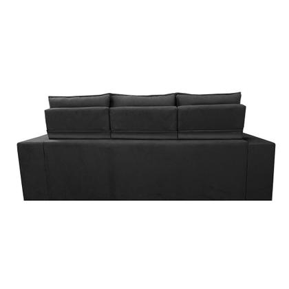 Imagem de Sofá 3 Lugares Retrátil e Reclinável Cama inBox Senses 2,00m Velusoft Preto