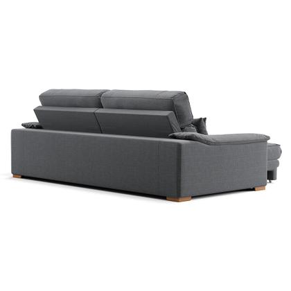 Imagem de Sofá 3 Lugares Retrátil e Reclinável Lupin Linho Grafite