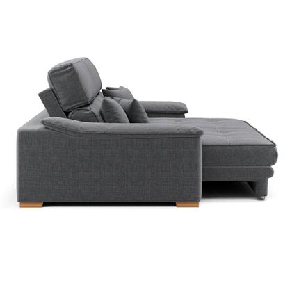 Imagem de Sofá 3 Lugares Retrátil e Reclinável Nicolas Linho Grafite