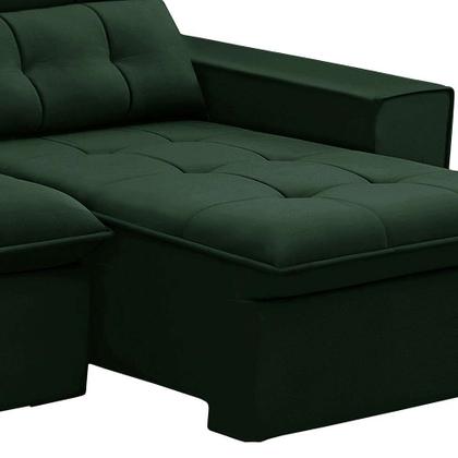 Imagem de Sofá 3 Lugares Retrátil e Reclinável Palermo Veludo Verde