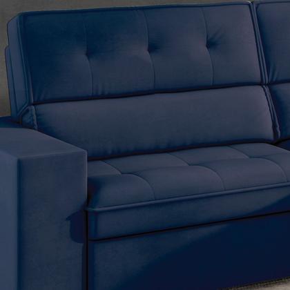 Imagem de Sofá 3 Lugares Retrátil e Reclinável Veludo Soft 207cm Grécia