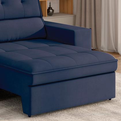 Imagem de Sofá 3 Lugares Retrátil e Reclinável Veludo Soft 207cm Grécia