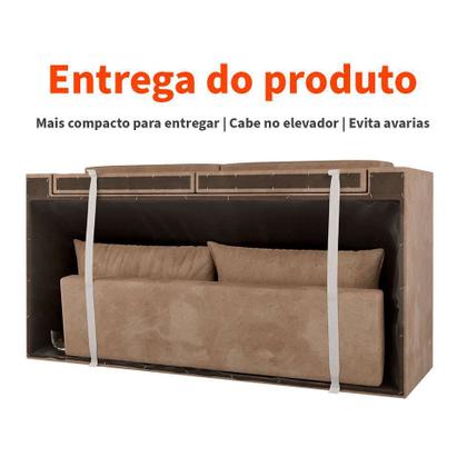 Sofá 3 Lugares Retrátil Lubeck Suede Bege 180 cm - Mobly Imagem de Sofá 3 Lugares Retrátil Lubeck Suede Bege 180 cm