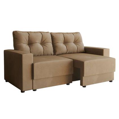 Sofá 3 Lugares Retrátil Lubeck Suede Bege 180 cm - Mobly Imagem de Sofá 3 Lugares Retrátil Lubeck Suede Bege 180 cm
