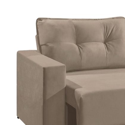 Sofá 3 Lugares Retrátil Lubeck Suede Bege 180 cm - Mobly Imagem de Sofá 3 Lugares Retrátil Lubeck Suede Bege 180 cm