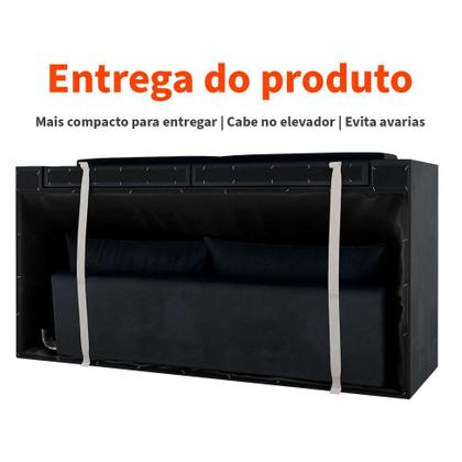 Sofá 3 Lugares Retrátil Lubeck Suede Preto 180 cm - Mobly Imagem de Sofá 3 Lugares Retrátil Lubeck Suede Preto 180 cm