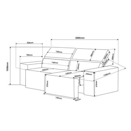 Sofá 3 Lugares Retrátil Reclinável 200cm Veludo Jaguar Viero