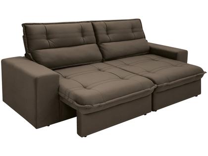 Imagem de Sofá 3 Lugares Retrátil Reclinável Suede Palatino Linoforte