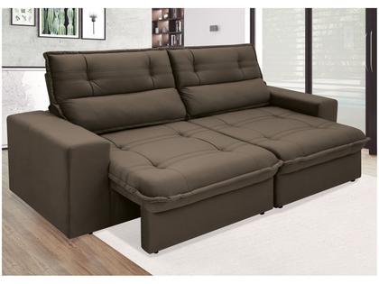 Imagem de Sofá 3 Lugares Retrátil Reclinável Suede Palatino Linoforte