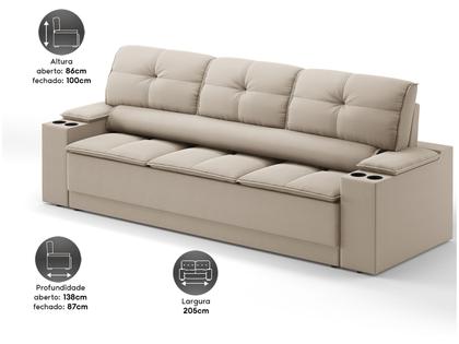 Imagem de Sofá 3 Lugares Retrátil Reclinável Velosuede Up Next Sofás