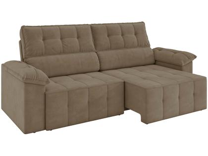 Imagem de Sofá 3 Lugares Retrátil Reclinável Veludo Santorini Besthouse