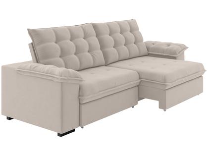 Imagem de Sofá 3 Lugares Retrátil Reclinável Veludo Vancouver Besthouse