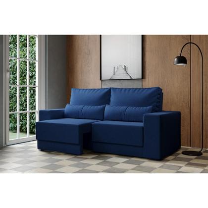 Imagem de Sofá 3 Lugares Retrátil Sochi Linho Azul Marinho
