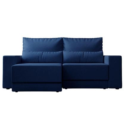 Imagem de Sofá 3 Lugares Retrátil Sochi Linho Azul Marinho