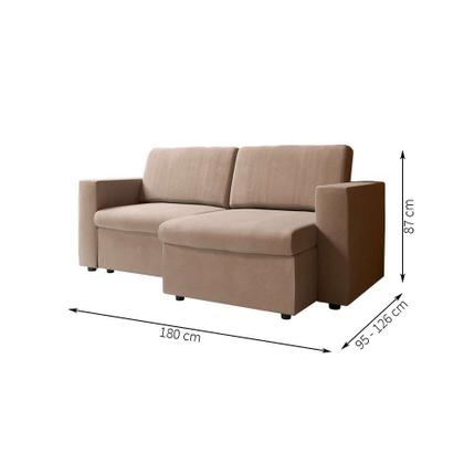Sofá 3 Lugares Retrátil Zoy Suede Bege - Mobly Imagem de Sofá 3 Lugares Retrátil Zoy Suede Bege